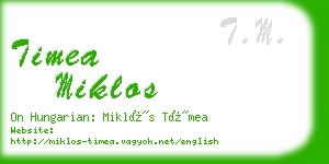 timea miklos business card